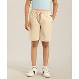 Indian Terrain Boy Solid Shorts - Cream