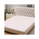 PUM PUM PumPum Waterproof 100% Terry Cotton Breathable Fitted Double Bed Queen Size Mattress Protector Cover- White