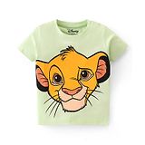 Babyhug Disney Cotton Half Sleeve T-Shirt With Simba Graphics - Green