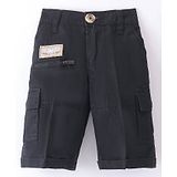 Noddy Patch Detailed Jamaican Shorts  - Black