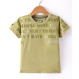 Noddy Half Sleeves Text Printed Tee  - Pista Green