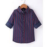 Noddy Full Sleeves Striped Shirt  - Red