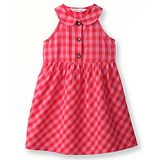 Beebay Sleeveless Plaid Checked Fit & Flared Dress - Red