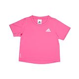 Adidas Kids Half Sleeves T-Shirt Logo Print - Pink