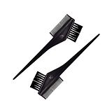 KINDED 2 in 1 Hair Colouring Dye Brush Applicator And Tail Comb for Men Women Combo Set of 2 - Black