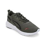 PUMA All Day Active Mesh Designed Laced Up Sneakers - Olive Green &  Black