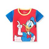 Babyhug Disney Cotton Knit Half Sleeves Donald Duck Graphics Printed T-Shirt - Red