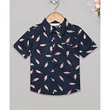 Budding Bees Half Sleeves Ice Cream Printed Shirt - Blue