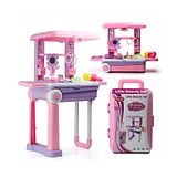 Aditi Toys Beauty Set Suitcase On Wheel, The Ultimate Beauty Set On Wheels, Makeup Kit Is Easy To Clean & Use, Portable Beauty Set With 25 Pieces Approved. (Beauty Set Trolley)