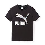 PUMA Cotton Knit Half Sleeves Solid T-Shirt - Black