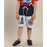 Kidsville Marvel Avengers Featuring Captain America Printed Shorts - Navy Blue