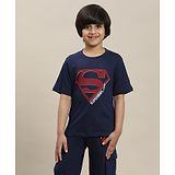 Kidsville DC Comics  Featuring Half Sleeves Superman Printed Tee - Navy Blue