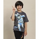 Kidsville DC Comics Featuring Half Sleeves Batman Printed Tee - Charcoal Grey