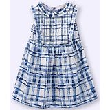 Beebay Sleeveless Checked Smocked Dress - Blue