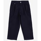 Campana Solid Trousers - Navy Blue