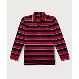 GINI & JONY Full Sleeves Striped Polo Tee - Red