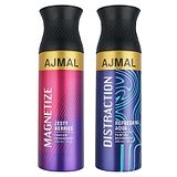 Ajmal Magnetize & Distraction Deodorant Combo pack of 2 High Quality Deodorants 200 ml each Gift