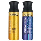 Ajmal Persuade & Distraction Deodorant Combo pack of 2 High Quality Deodorants 200 ml each (Total 400ml) Gift For Women