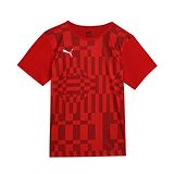 PUMA Half Sleeves Abstract Printed Tee -  Red & Black