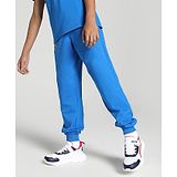 PUMA Brand Logo Printed Cotton Track Pant -  Team Royal