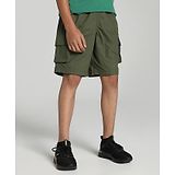 PUMA Cotton Solid Shorts -  Green Moss