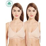 Inner Sense Antimicrobial Maternity Nursing Bra Pack of 2 - Light Pink