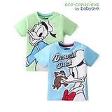 Babyoye Disney Cotton Knit Half Sleeves T-Shirt with Chip & Dale  Donald Duck Graphics Pack of 2  - Multicolour