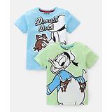 Babyoye Disney Cotton Knit Half Sleeves T-Shirt with Chip & Dale  Donald Duck Graphics Pack of 2  - Multicolour