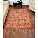 Presto Bazaar Orange and Beige Geometric  Carpet