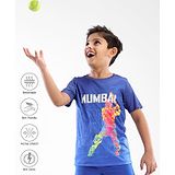 Pine Active High Stretch Half Sleeves Mumbai IPL Jersey T-shirt - Blue