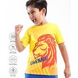 Pine Active High Stretch Half Sleeves Chennai IPL Jersey T-shirt - Yellow