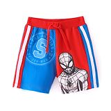 Babyhug Marvel Cotton Knit Shorts with Spider-Man Graphics - Multicolour