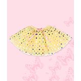 Cutecumber Glitter Polka Dots Foil Printed Skirt - Yellow