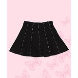 Cutecumber Beads Embellished Skirt - Black