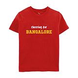 Zeezeezoo IPL Theme Half Sleeves Cheering For Bangalore Printed Tee - Red