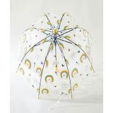 Kuber Industries Transparent Umbrella For Men & Women|Automatic Umbrella For Rain (Yellow)