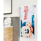 Kuber Industries Disney Mickey Mouse Microfiber Soft Kids Bath Towel (White)