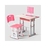 BAYBEE Multipurpose Kids Study Table for Students with Chair, 3 Height Adjustable Table, Storage Space, Book Holders, Bottle & Pen Holders | Reading & Writing Study Table for Kids (Pink)