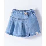 Little Kangaroos Denim Solid Skort - Light Blue