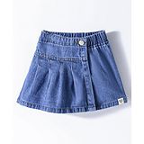 Little Kangaroos Denim Solid Skort - Medium Blue