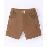 Little Kangaroos 100% Cotton Woven Shorts Solid Colour - Beige