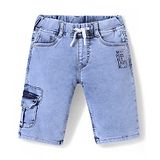 Ruff Denim Jamaican Knee Length Shorts - Ice Blue