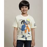 Kidsville Naruto Featuring Half Sleeves Character Printed Tee - Beige