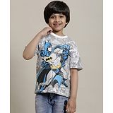 Kidsville DC Comics Featuring Half Sleeves Batman Printed Tee - Grey & White