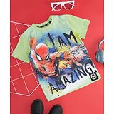 Pantaloons Junior Pantaloons Marvel Featuring Half Sleeves Spiderman Printed Tee - Green