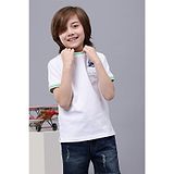 One Friday 100% Cotton Half Sleeves Shark Embroidered T- Shirt - White