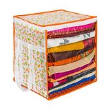 PrettyKrafts XL Saree Cover,sari organizer with handles & transparent front Multi