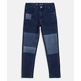 Tales & Stories Colour Blocked Jeans - Blue