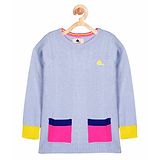 Cherry Crumble By Nitt Hyman Cherry Crumble California Colorblock Pocket Knitted Jumper - Blue