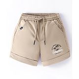 Ruff Cotton Woven Solid Shorts - Khaki